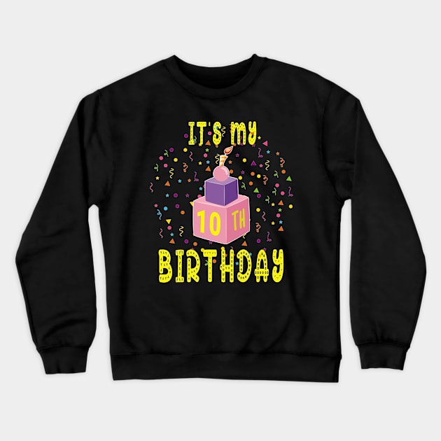 Birthday Shirt it is my 10Th Birthday Blocks Bricks Gift Tee Crewneck Sweatshirt by kaza191